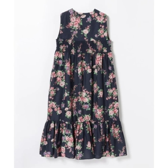 BEAMS BOY Japan Sleeveless‎ Floral Midi Dress Small - Picture 2 of 8